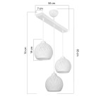 Φωτιστικό οροφής τρίφωτο PWL-0973 II pakoworld Ε27 λευκό 50x18x85εκ Φωτιστικό οροφής τρίφωτο PWL-0973 II pakoworld Ε27 λευκό 50x18x85εκ