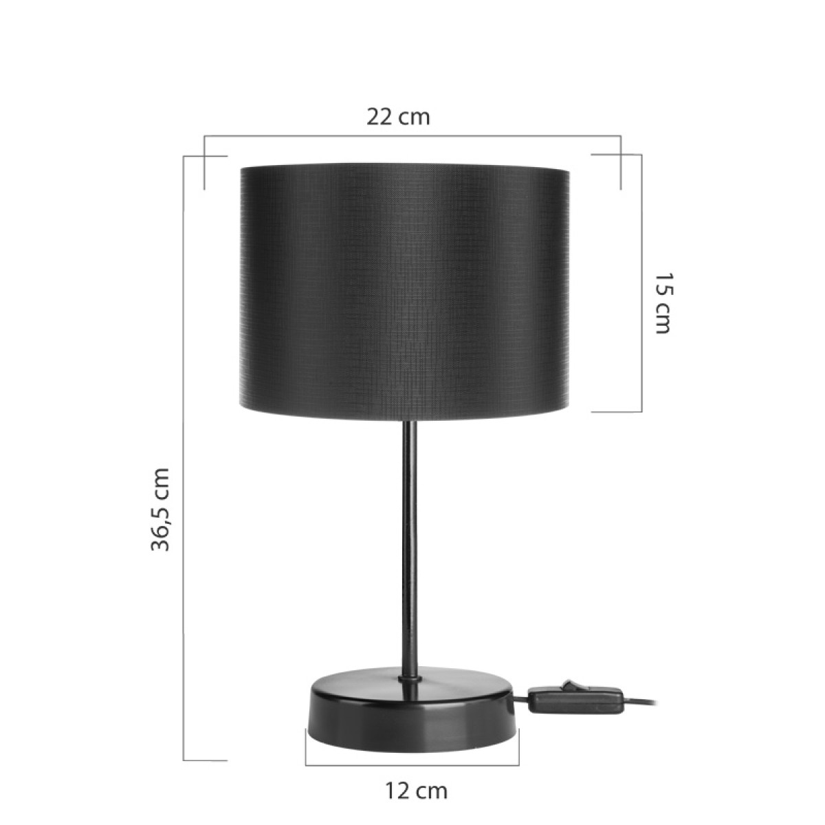 Επιτραπέζιο φωτιστικό PWL-1183 pakoworld Ε27 μαύρο Φ22x36.5εκ Επιτραπέζιο φωτιστικό PWL-1183 pakoworld Ε27 μαύρο Φ22x36.5εκ