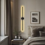 Φωτιστικό τοίχου-απλίκα Tisenio pakoworld Led μαύρο 75x6x6εκ Φωτιστικό τοίχου-απλίκα Tisenio pakoworld Led μαύρο 75x6x6εκ