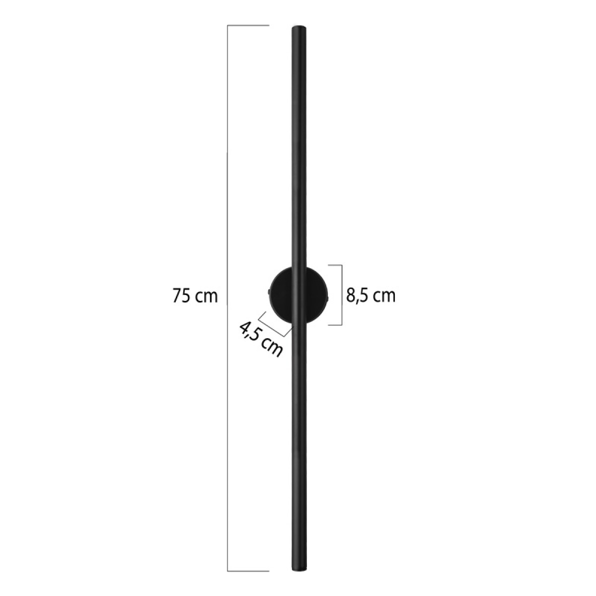 Φωτιστικό τοίχου-απλίκα Tisenio pakoworld Led μαύρο 75x6x6εκ Φωτιστικό τοίχου-απλίκα Tisenio pakoworld Led μαύρο 75x6x6εκ