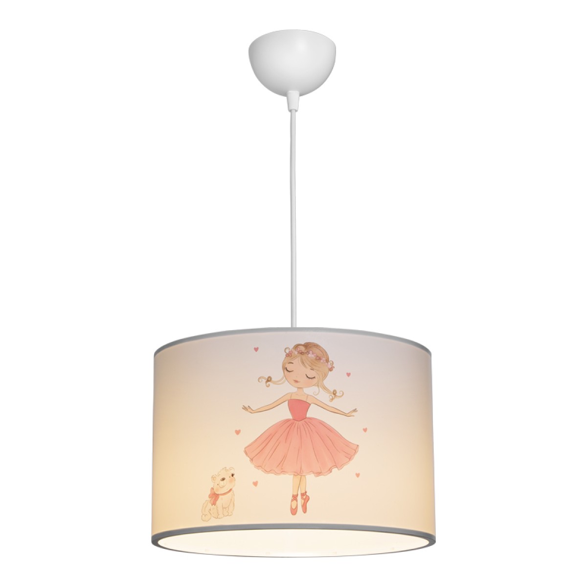 Παιδικό φωτιστικό οροφής Ballerina pakoworld led E27 πολύχρωμο PVC Φ30x20εκ