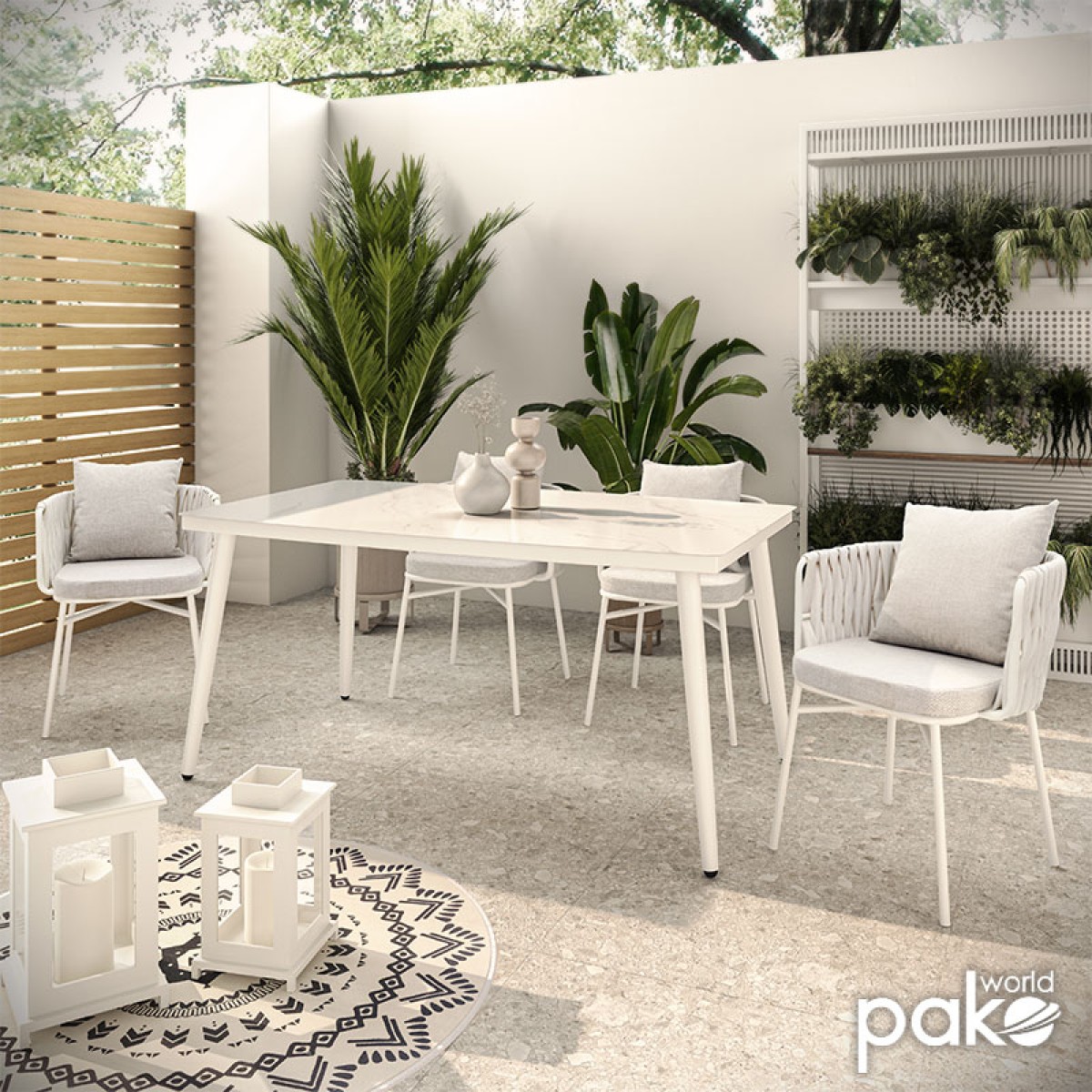 Τραπέζι Zeren pakoworld μέταλλο λευκό-γυαλί 160x90x78εκ Τραπέζι Zeren pakoworld μέταλλο λευκό-γυαλί 160x90x78εκ