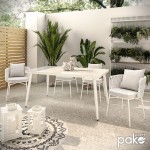 Τραπέζι Zeren pakoworld μέταλλο λευκό-γυαλί 160x90x78εκ Τραπέζι Zeren pakoworld μέταλλο λευκό-γυαλί 160x90x78εκ