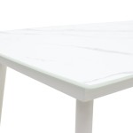 Τραπέζι Zeren pakoworld μέταλλο λευκό-γυαλί 160x90x78εκ Τραπέζι Zeren pakoworld μέταλλο λευκό-γυαλί 160x90x78εκ