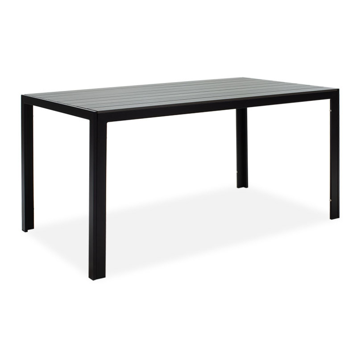 Τραπέζι Nares pakoworld αλουμίνιο μαύρο-plywood ανθρακί 140x80x72.5εκ Τραπέζι Nares pakoworld αλουμίνιο μαύρο-plywood ανθρακί 140x80x72.5εκ