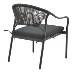 Πολυθρόνα Jerqui pakoworld wicker rattan μαύρο-μεταλλικό μαύρο πόδι-μαύρο μαξιλάρι 60x64x78εκ Πολυθρόνα Jerqui pakoworld wicker rattan μαύρο-μεταλλικό μαύρο πόδι-μαύρο μαξιλάρι 60x64x78εκ