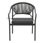 Πολυθρόνα Jerqui pakoworld wicker rattan μαύρο-μεταλλικό μαύρο πόδι-μαύρο μαξιλάρι 60x64x78εκ Πολυθρόνα Jerqui pakoworld wicker rattan μαύρο-μεταλλικό μαύρο πόδι-μαύρο μαξιλάρι 60x64x78εκ