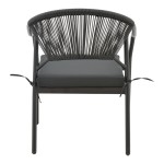 Πολυθρόνα Jerqui pakoworld wicker rattan μαύρο-μεταλλικό μαύρο πόδι-μαύρο μαξιλάρι 60x64x78εκ Πολυθρόνα Jerqui pakoworld wicker rattan μαύρο-μεταλλικό μαύρο πόδι-μαύρο μαξιλάρι 60x64x78εκ