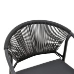 Πολυθρόνα Jerqui pakoworld wicker rattan μαύρο-μεταλλικό μαύρο πόδι-μαύρο μαξιλάρι 60x64x78εκ Πολυθρόνα Jerqui pakoworld wicker rattan μαύρο-μεταλλικό μαύρο πόδι-μαύρο μαξιλάρι 60x64x78εκ