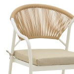 Πολυθρόνα Jerqui pakoworld wicker rattan φυσικό-μεταλλικό εκρού πόδι-μπεζ μαξιλάρι 60x64x78εκ Πολυθρόνα Jerqui pakoworld wicker rattan φυσικό-μεταλλικό εκρού πόδι-μπεζ μαξιλάρι 60x64x78εκ