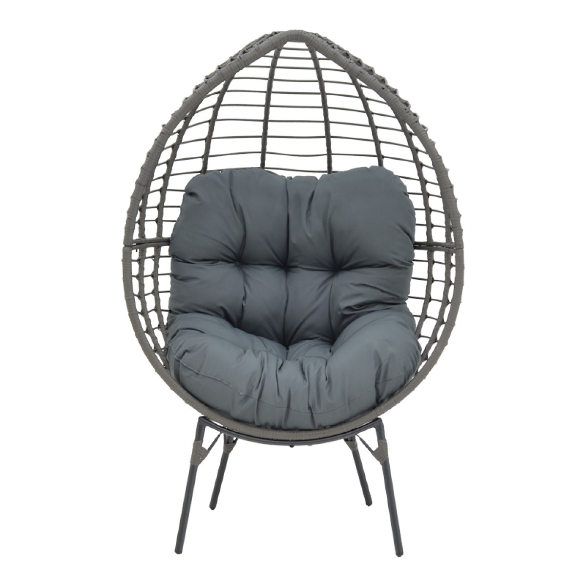 Πολυθρόνα Nestie pakoworld wicker rattan γκρι-μεταλλικό γκρι πόδι-γκρι μαξιλάρι 102x80x155εκ Πολυθρόνα Nestie pakoworld wicker rattan γκρι-μεταλλικό γκρι πόδι-γκρι μαξιλάρι 102x80x155εκ
