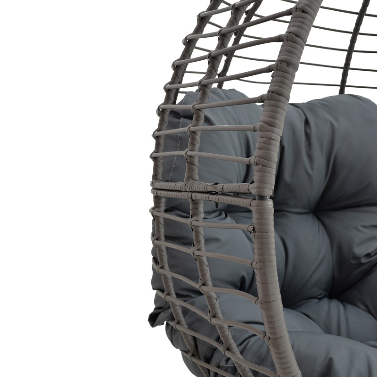 Πολυθρόνα Nestie pakoworld wicker rattan γκρι-μεταλλικό γκρι πόδι-γκρι μαξιλάρι 102x80x155εκ Πολυθρόνα Nestie pakoworld wicker rattan γκρι-μεταλλικό γκρι πόδι-γκρι μαξιλάρι 102x80x155εκ