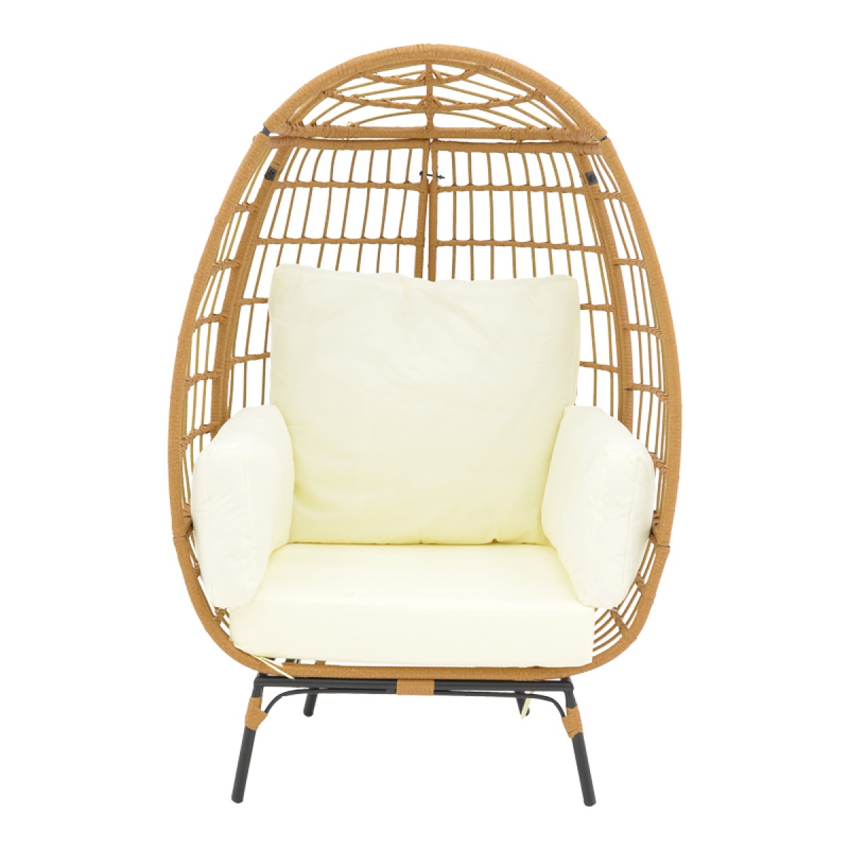 Πολυθρόνα Frox pakoworld wicker rattan φυσικό-μεταλλικό φυσικό-μαύρο πόδι-μπεζ μαξιλάρι 96x76x145εκ Πολυθρόνα Frox pakoworld wicker rattan φυσικό-μεταλλικό φυσικό-μαύρο πόδι-μπεζ μαξιλάρι 96x76x145εκ