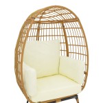 Πολυθρόνα Frox pakoworld wicker rattan φυσικό-μεταλλικό φυσικό-μαύρο πόδι-μπεζ μαξιλάρι 96x76x145εκ Πολυθρόνα Frox pakoworld wicker rattan φυσικό-μεταλλικό φυσικό-μαύρο πόδι-μπεζ μαξιλάρι 96x76x145εκ