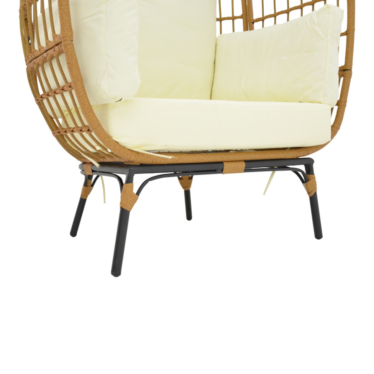 Πολυθρόνα Frox pakoworld wicker rattan φυσικό-μεταλλικό φυσικό-μαύρο πόδι-μπεζ μαξιλάρι 96x76x145εκ Πολυθρόνα Frox pakoworld wicker rattan φυσικό-μεταλλικό φυσικό-μαύρο πόδι-μπεζ μαξιλάρι 96x76x145εκ