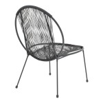 Καρέκλα κήπου Dapper pakoworld μαύρο μέταλλο-pe μαύρο 64.5x74.5x76εκ Καρέκλα κήπου Dapper pakoworld μαύρο μέταλλο-pe μαύρο 64.5x74.5x76εκ