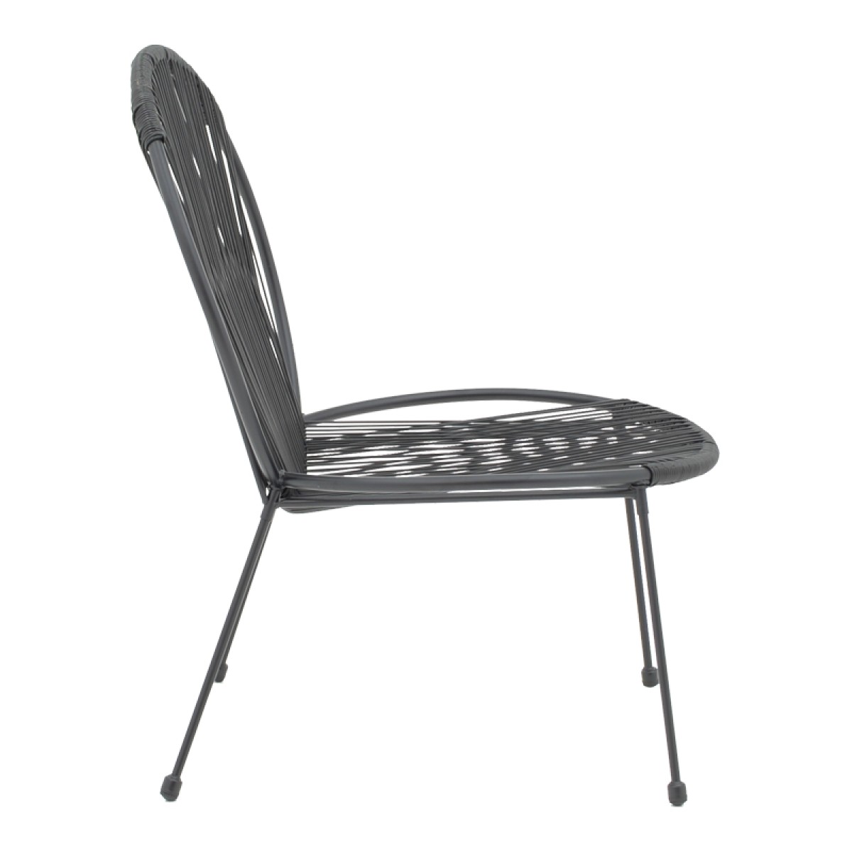 Καρέκλα κήπου Dapper pakoworld μαύρο μέταλλο-pe μαύρο 64.5x74.5x76εκ Καρέκλα κήπου Dapper pakoworld μαύρο μέταλλο-pe μαύρο 64.5x74.5x76εκ