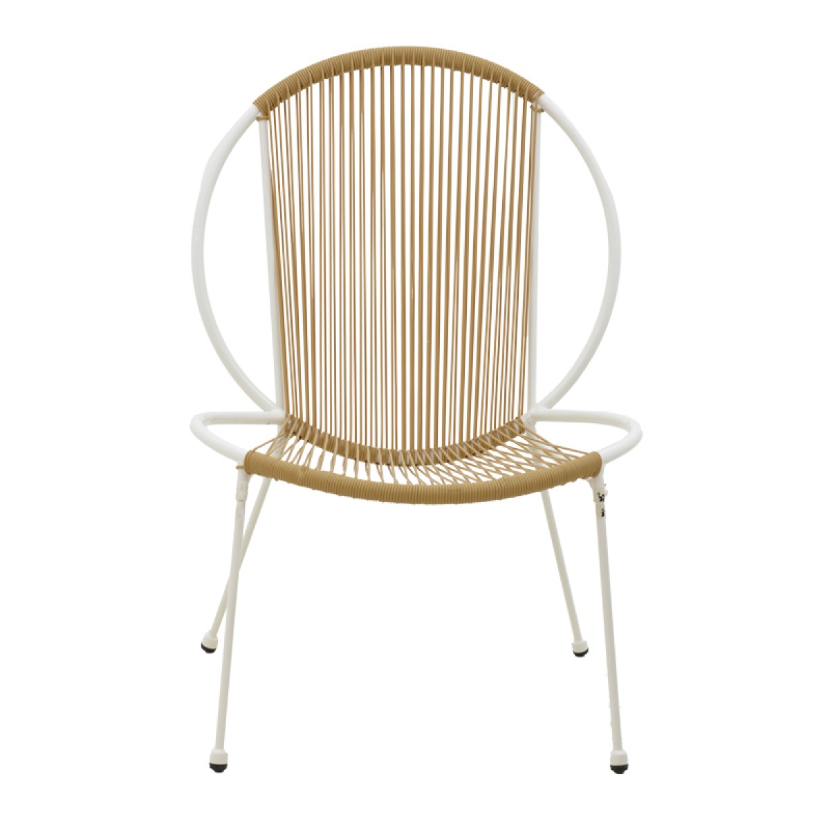 Καρέκλα Dapper pakoworld λευκό μέταλλο-pe φυσικό 64.5x74.5x76εκ Καρέκλα Dapper pakoworld λευκό μέταλλο-pe φυσικό 64.5x74.5x76εκ