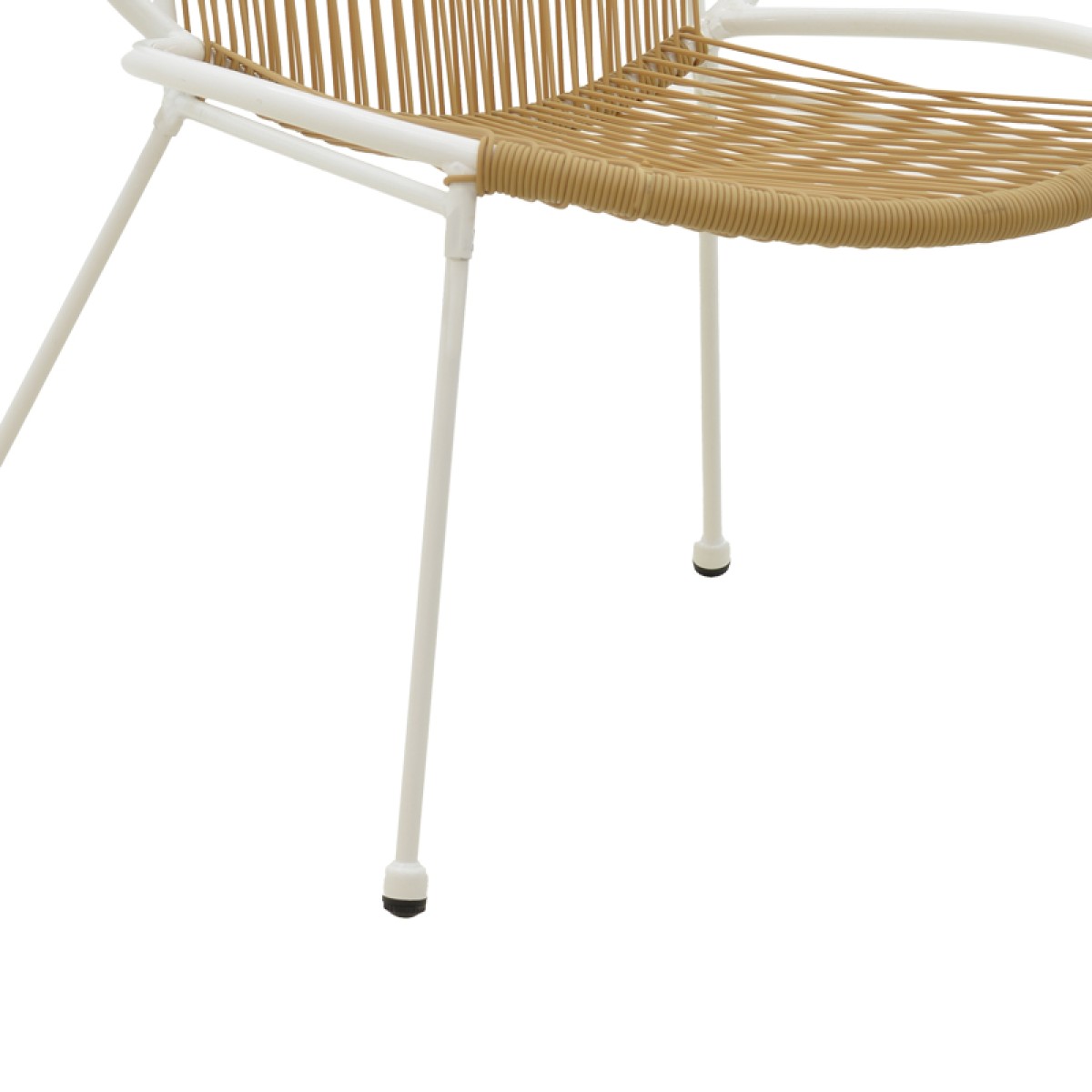 Καρέκλα Dapper pakoworld λευκό μέταλλο-pe φυσικό 64.5x74.5x76εκ Καρέκλα Dapper pakoworld λευκό μέταλλο-pe φυσικό 64.5x74.5x76εκ