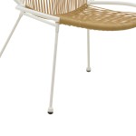Καρέκλα Dapper pakoworld λευκό μέταλλο-pe φυσικό 64.5x74.5x76εκ Καρέκλα Dapper pakoworld λευκό μέταλλο-pe φυσικό 64.5x74.5x76εκ