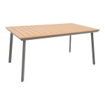 Τραπέζι Griffith pakoworld μαύρο αλουμίνιο και plywood σε φυσική απόχρωση 160x80x74εκ Τραπέζι Griffith pakoworld μαύρο αλουμίνιο και plywood σε φυσική απόχρωση 160x80x74εκ