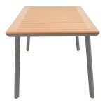 Τραπέζι Griffith pakoworld μαύρο αλουμίνιο και plywood σε φυσική απόχρωση 160x80x74εκ Τραπέζι Griffith pakoworld μαύρο αλουμίνιο και plywood σε φυσική απόχρωση 160x80x74εκ