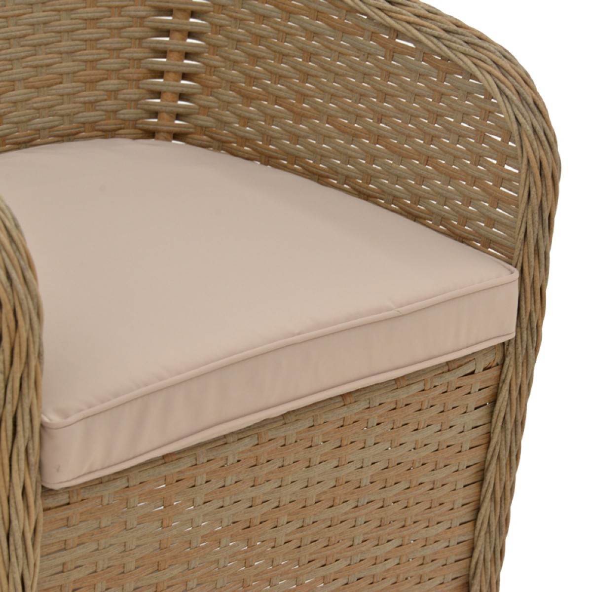 Πολυθρόνα κήπου Hadrian pakoworld rattan καφέ- textilene μπεζ 57x70x85εκ Πολυθρόνα κήπου Hadrian pakoworld rattan καφέ- textilene μπεζ 57x70x85εκ