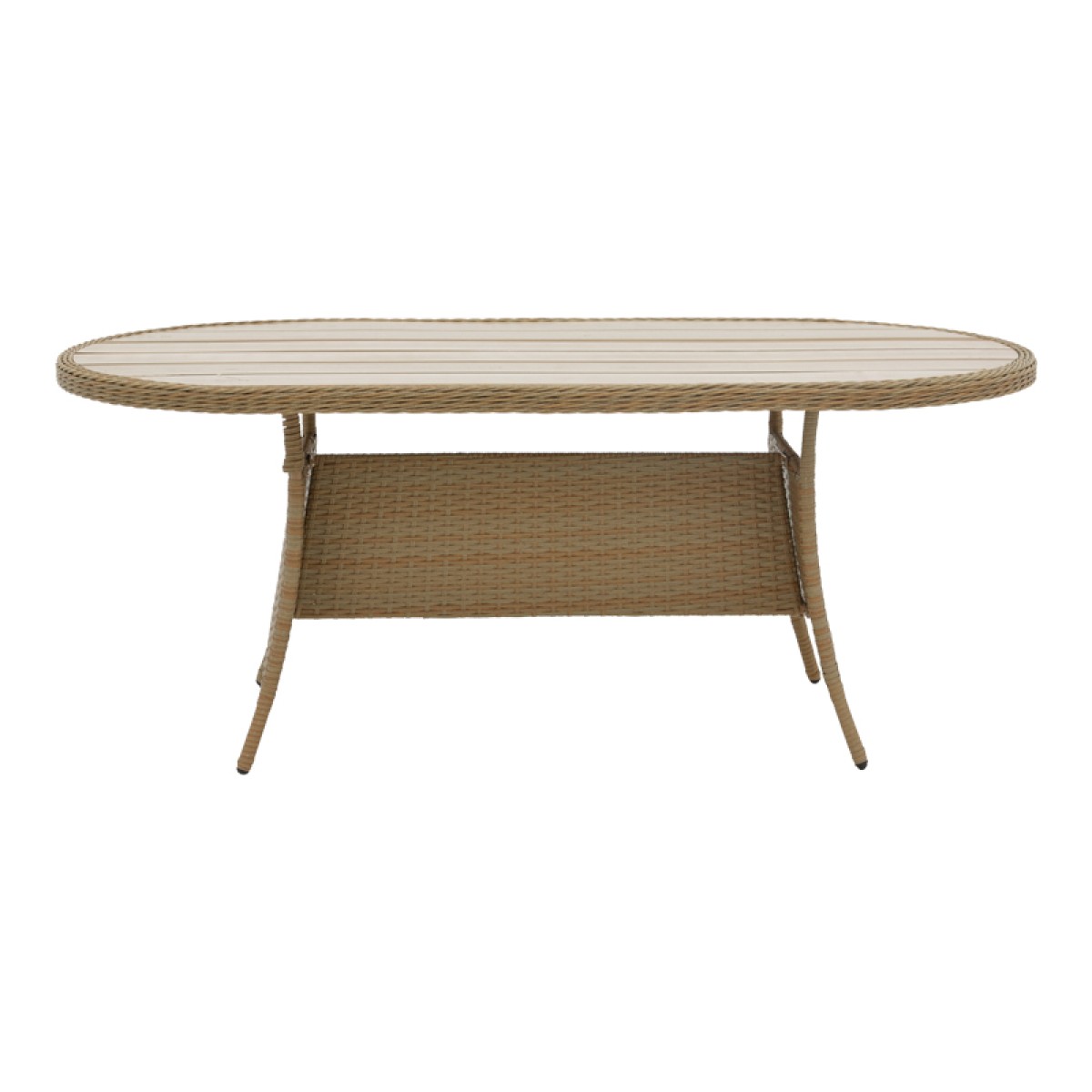 Τραπέζι Keir pakoworld rattan-αλουμίνιο καφέ 180x90x72εκ Τραπέζι Keir pakoworld rattan-αλουμίνιο καφέ 180x90x72εκ