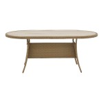 Τραπέζι Keir pakoworld rattan-αλουμίνιο καφέ 180x90x72εκ Τραπέζι Keir pakoworld rattan-αλουμίνιο καφέ 180x90x72εκ
