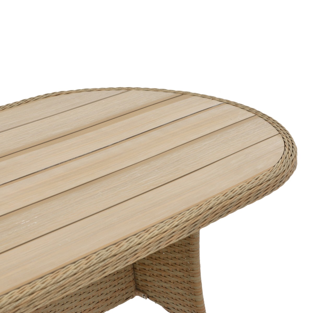 Τραπέζι Keir pakoworld rattan-αλουμίνιο καφέ 180x90x72εκ Τραπέζι Keir pakoworld rattan-αλουμίνιο καφέ 180x90x72εκ