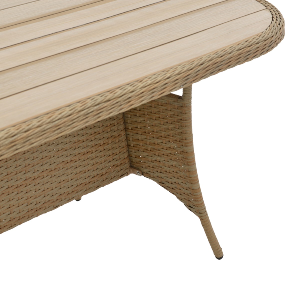 Τραπέζι Keir pakoworld rattan-αλουμίνιο καφέ 180x90x72εκ Τραπέζι Keir pakoworld rattan-αλουμίνιο καφέ 180x90x72εκ
