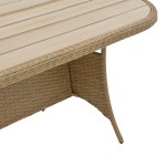 Τραπέζι Keir pakoworld rattan-αλουμίνιο καφέ 180x90x72εκ Τραπέζι Keir pakoworld rattan-αλουμίνιο καφέ 180x90x72εκ