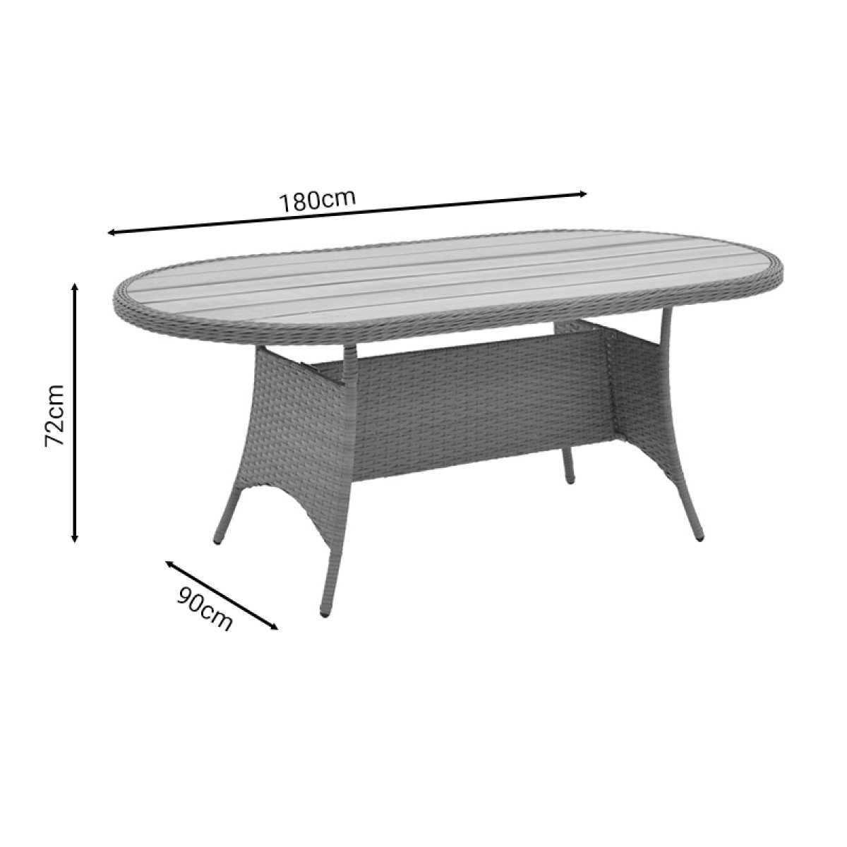 Τραπέζι Keir pakoworld rattan-αλουμίνιο καφέ 180x90x72εκ Τραπέζι Keir pakoworld rattan-αλουμίνιο καφέ 180x90x72εκ
