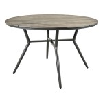 Τραπέζι Appa pakoworld αλουμίνιο και plywood σε ανθρακί απόχρωση Φ120x74εκ Τραπέζι Appa pakoworld αλουμίνιο και plywood σε ανθρακί απόχρωση Φ120x74εκ