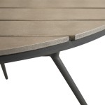 Τραπέζι Appa pakoworld αλουμίνιο και plywood σε ανθρακί απόχρωση Φ120x74εκ Τραπέζι Appa pakoworld αλουμίνιο και plywood σε ανθρακί απόχρωση Φ120x74εκ