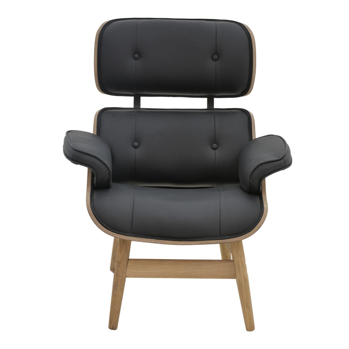 Πολυθρόνα relax Mirto pakoworld μασίφ ξύλο καρυδί -PU μαύρο 80x80x96.5εκ Πολυθρόνα relax Mirto pakoworld μασίφ ξύλο καρυδί -PU μαύρο 80x80x96.5εκ