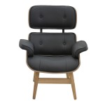 Πολυθρόνα relax Mirto pakoworld μασίφ ξύλο καρυδί -PU μαύρο 80x80x96.5εκ Πολυθρόνα relax Mirto pakoworld μασίφ ξύλο καρυδί -PU μαύρο 80x80x96.5εκ