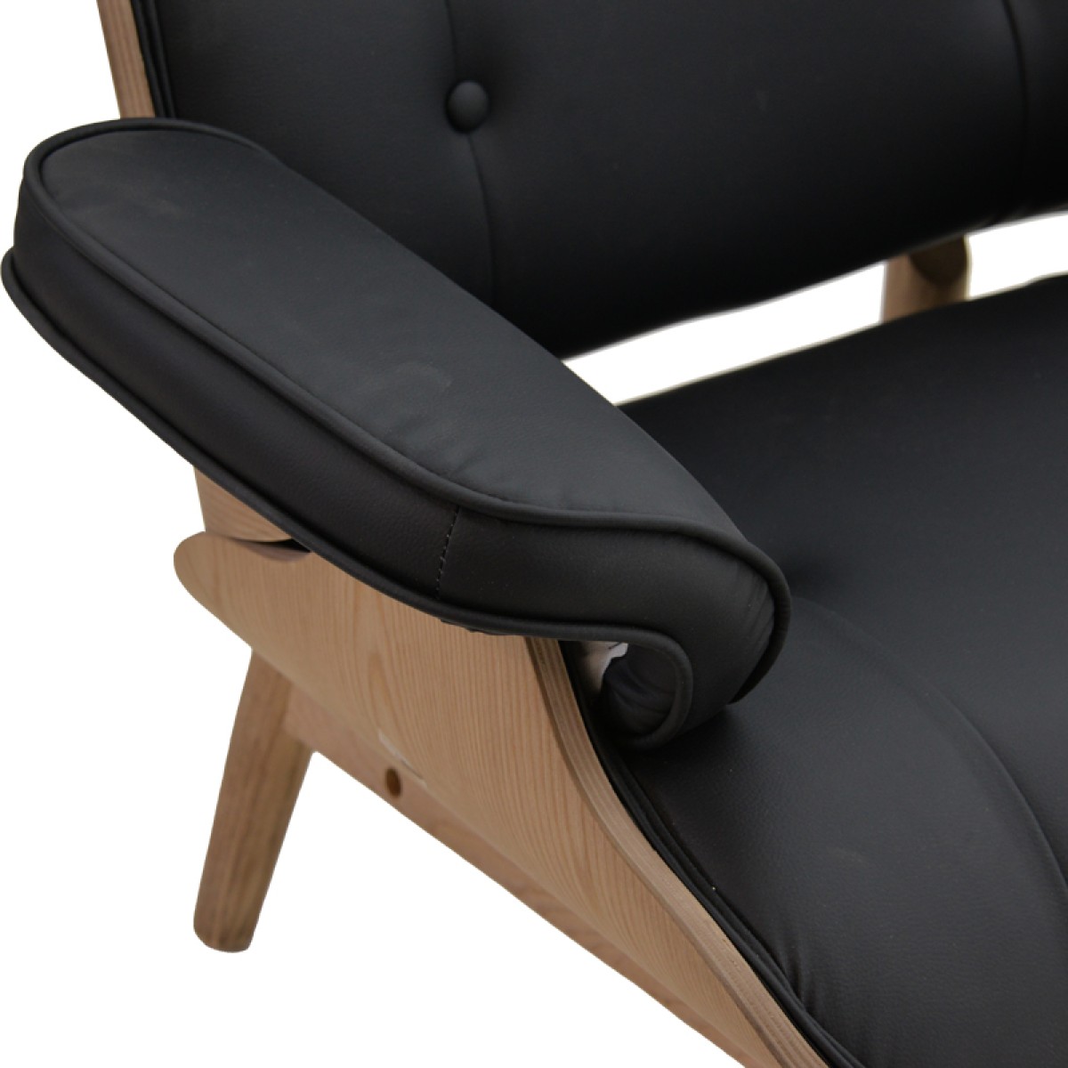 Πολυθρόνα relax Mirto pakoworld μασίφ ξύλο καρυδί -PU μαύρο 80x80x96.5εκ Πολυθρόνα relax Mirto pakoworld μασίφ ξύλο καρυδί -PU μαύρο 80x80x96.5εκ