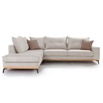 Γωνιακός καναπές δεξιά γωνία Luxury II pakoworld ύφασμα cream-mocha 290x235x95εκ Γωνιακός καναπές δεξιά γωνία Luxury II pakoworld ύφασμα cream-mocha 290x235x95εκ