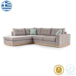 Γωνιακός καναπές δεξιά γωνία Boston pakoworld ύφασμα elephant-ciel 280x225x90εκ Γωνιακός καναπές δεξιά γωνία Boston pakoworld ύφασμα elephant-ciel 280x225x90εκ