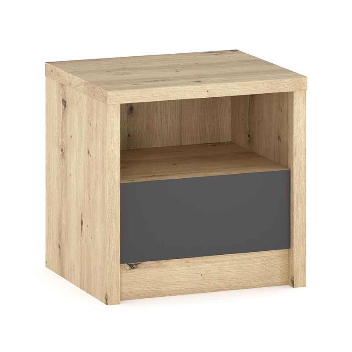 Κομοδίνο Lavinia pakoworld ανθρακί-sonoma 46.5x39.5x45.5εκ Κομοδίνο Lavinia pakoworld ανθρακί-sonoma 46.5x39.5x45.5εκ