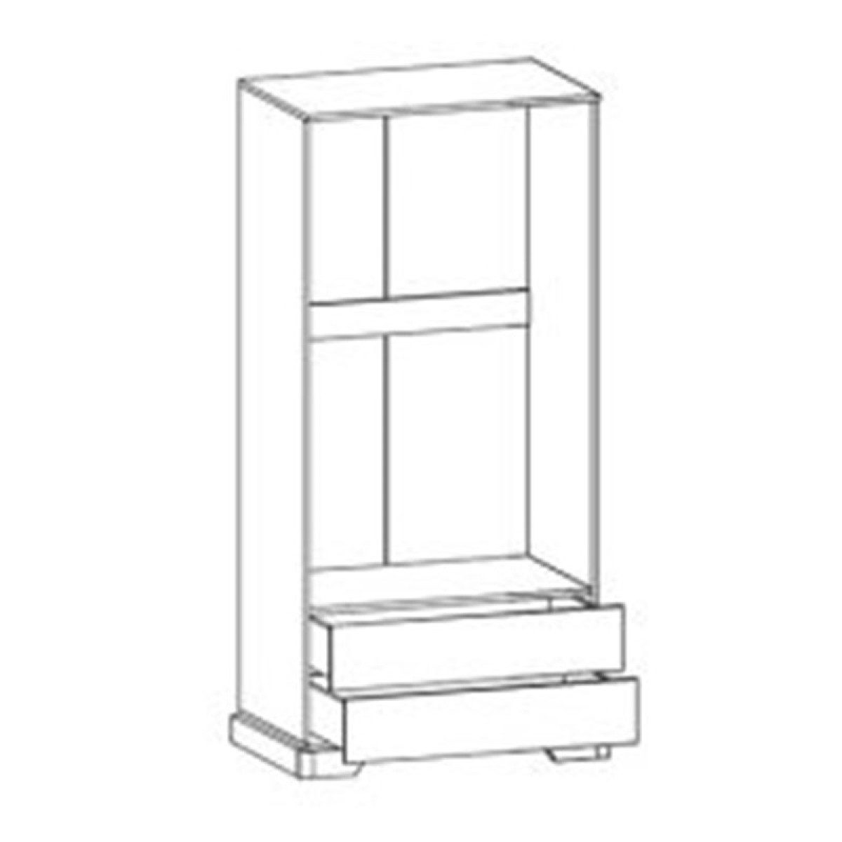 Ντουλάπα Jaden pakoworld δίφυλλη golden oak-λευκό antique 101x62x197,5εκ Ντουλάπα Jaden pakoworld δίφυλλη golden oak-λευκό antique 101x62x197,5εκ
