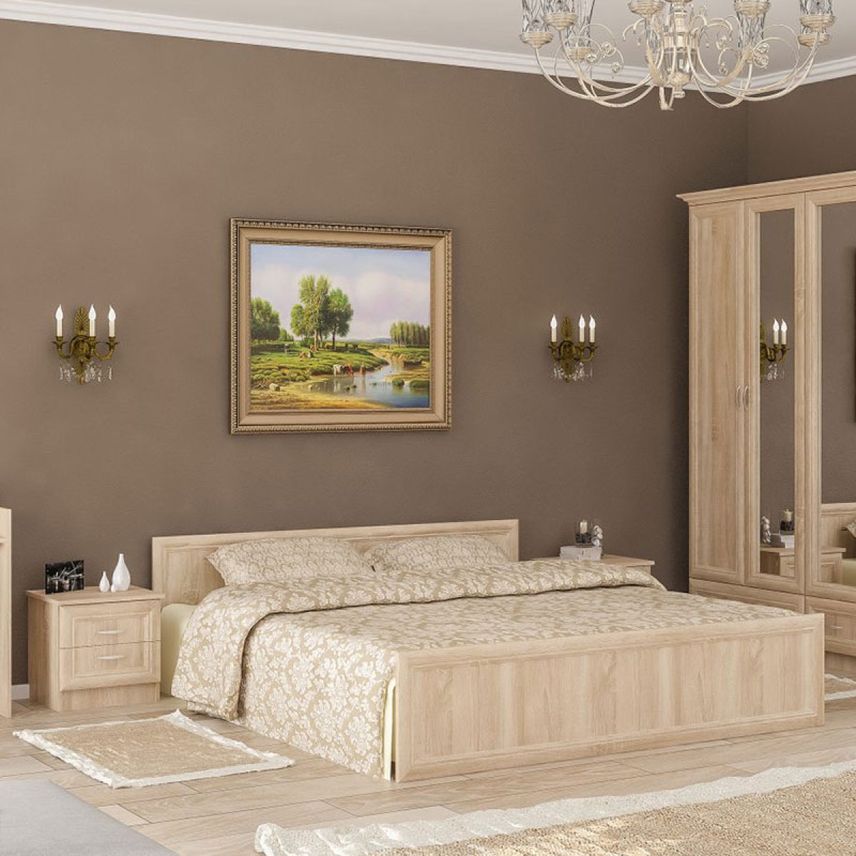 Κομοδίνο Rebecca pakoworld sonoma 42x39x42εκ Κομοδίνο Rebecca pakoworld sonoma 42x39x42εκ