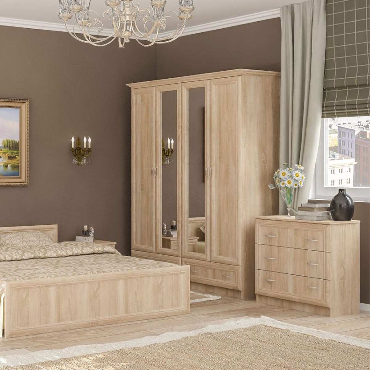 Συρταριέρα Rebecca pakoworld 3ων συρταριών sonoma 80,5x38x77εκ Συρταριέρα Rebecca pakoworld 3ων συρταριών sonoma 80,5x38x77εκ