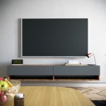 Έπιπλο τηλεόρασης επιτοίχιο Handra pakoworld ανθρακί-oak 180x31,5x29,5εκ Έπιπλο τηλεόρασης επιτοίχιο Handra pakoworld ανθρακί-oak 180x31,5x29,5εκ