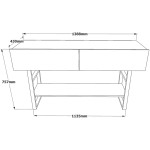 Κονσόλα Vien pakoworld oak-μαύρο 139x43x75,5εκ Κονσόλα Vien pakoworld oak-μαύρο 139x43x75,5εκ
