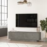 Έπιπλο τηλεόρασης Zoeva pakoworld γκρι cemento 140x35,5x38εκ Έπιπλο τηλεόρασης Zoeva pakoworld γκρι cemento 140x35,5x38εκ