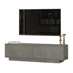 Έπιπλο τηλεόρασης Zoeva pakoworld γκρι cemento 140x35,5x38εκ Έπιπλο τηλεόρασης Zoeva pakoworld γκρι cemento 140x35,5x38εκ