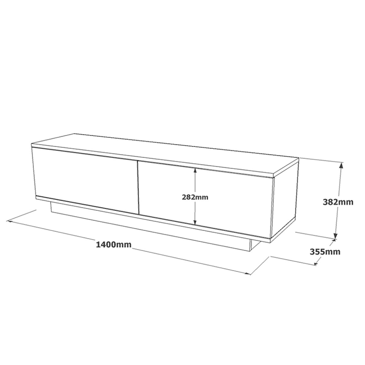Έπιπλο τηλεόρασης Zoeva pakoworld γκρι cemento 140x35,5x38εκ Έπιπλο τηλεόρασης Zoeva pakoworld γκρι cemento 140x35,5x38εκ