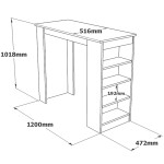 Τραπέζι μπαρ Riff pakoworld λευκό-sonoma 120x51.5x101.5εκ Τραπέζι μπαρ Riff pakoworld λευκό-sonoma 120x51.5x101.5εκ